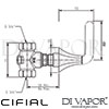Cifial 32217HM L 32217HMR Hexa Lever Inch Wall Stop Valve Dimensions